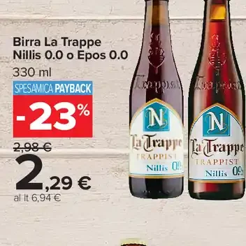 Birra La Trappe Nillis 0.0 o Epos 0.0