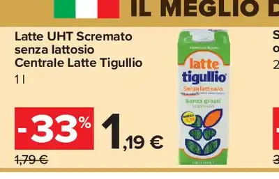 Latte UHT scremato senza lattosio Centrale Latte Tigullio