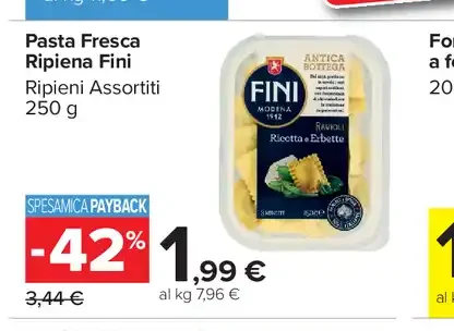 Pasta fresca ripiena Fini