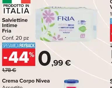 Salviettine Intime Fria