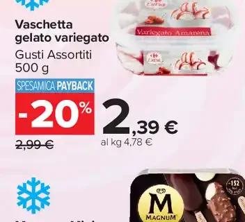Vaschetta gelato variegato