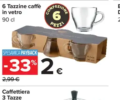 Tazzine caffè in vetro