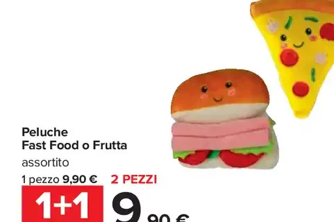 Peluche Fast Food o Frutta