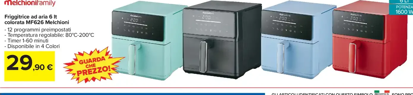 Friggitrice ad aria 6 L