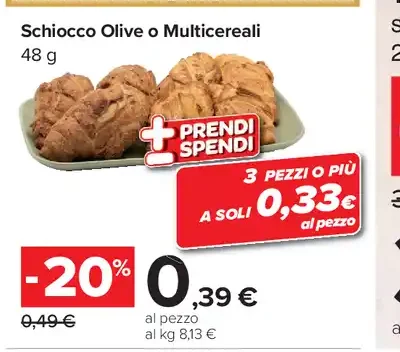 Schiocco olive o multicereali