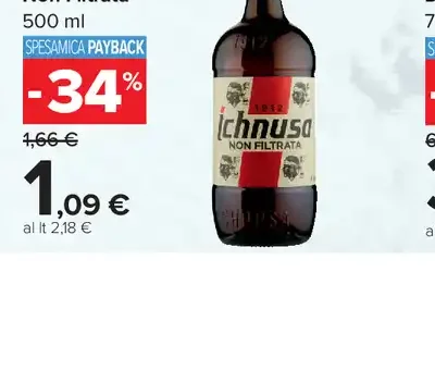 Birra Ichnusa non filtrata