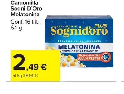 Camomilla con melatonina
