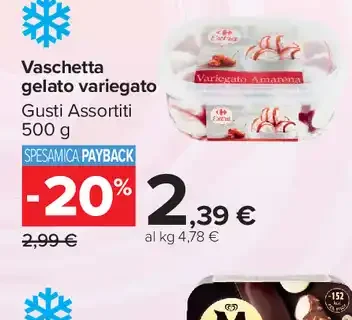 Vaschetta gelato variegato