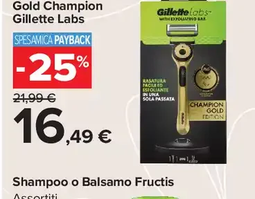 Rasoio Gold Champion Gillette Labs