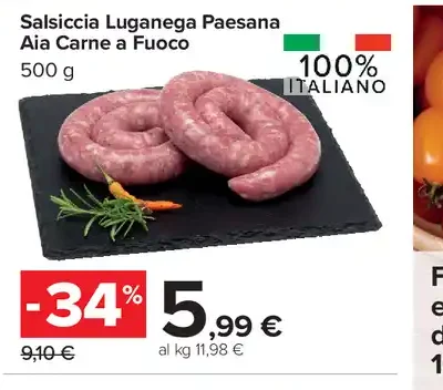 Salsiccia luganega paesana