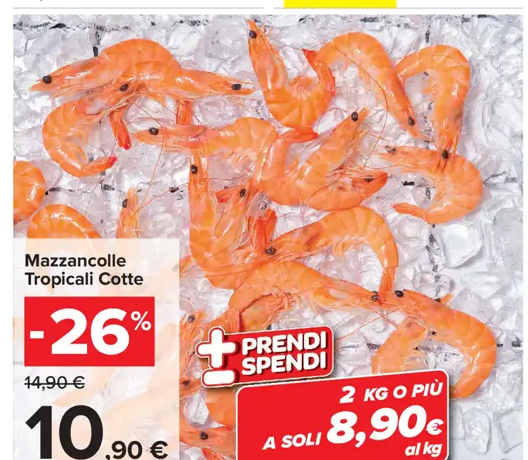 Mazzancolle tropicali cotte