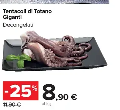 Tentacoli di totano giganti