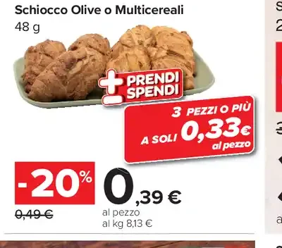 Schiocco olive o multicereali