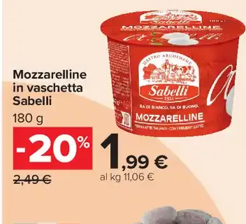 Mozzarelline in vaschetta Sabelli