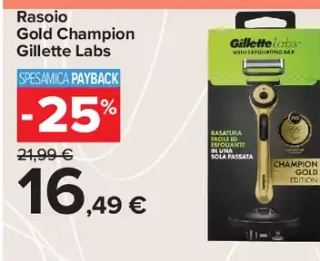 Rasoio Gold Champion Gillette Labs