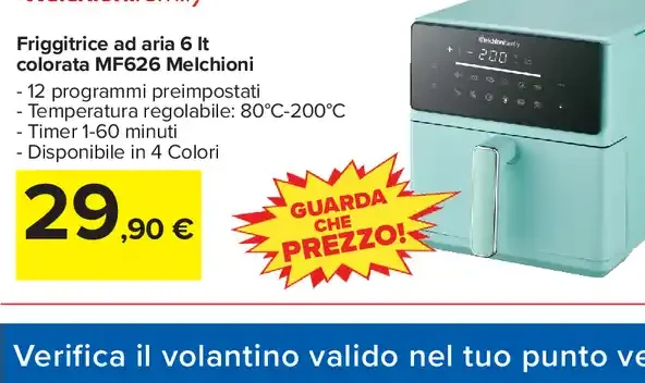 Friggitrice ad aria Melchioni MF626