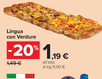 Lingua con Verdure