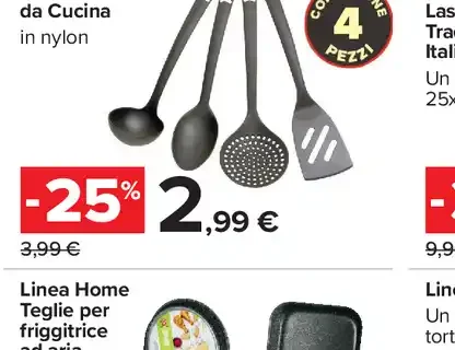 Set 4 Utensili da Cucina