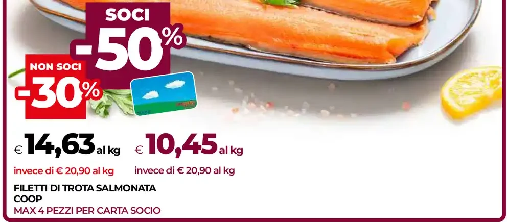 Filetti di trota salmonata Coop