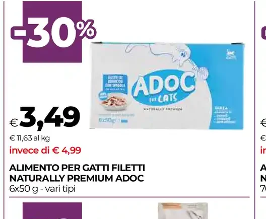 Alimento per gatti NaturalY Premium Adoc