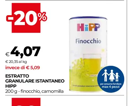 Estratto granulare istantaneo finocchio Hipp
