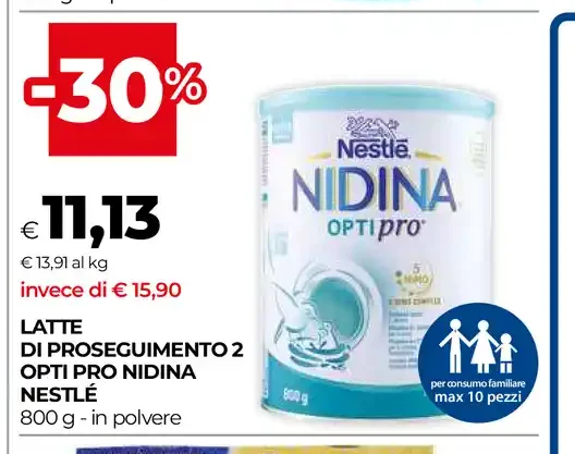 Latte di proseguimento 2 Opti Pro Nidina