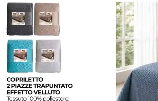 Copriletto 2 piazze trapuntato