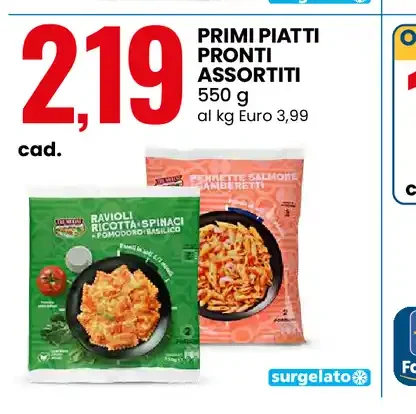 Primi piatti pronti assortiti