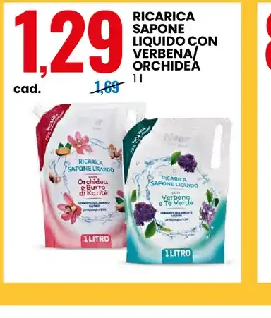 Ricarica sapone liquido con verbena/orchidea