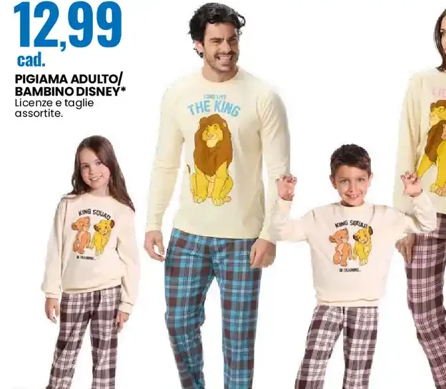 Pigiama adulto/bambino Disney