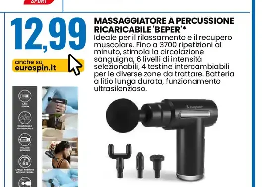 Massaggiatore a percussione ricaricabile