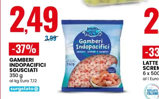 Gamberi indopacifici sgusciati