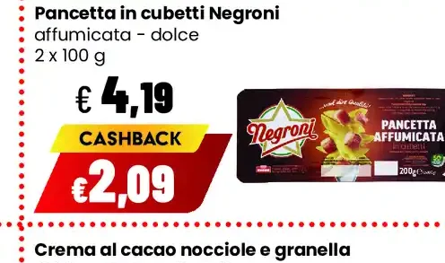 Pancetta in cubetti Negroni