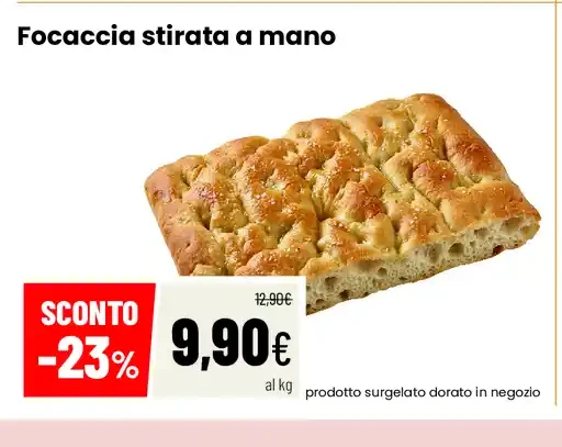 Focaccia stirata a mano