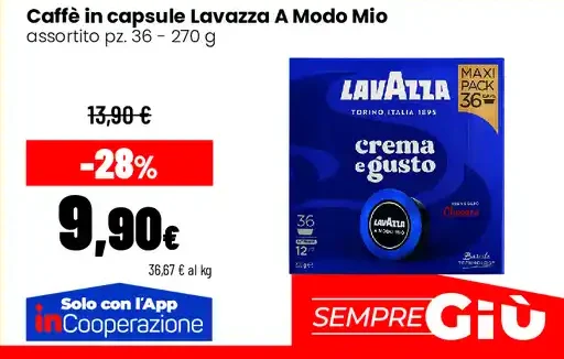 Caffè in capsule Lavazza A Modo Mio