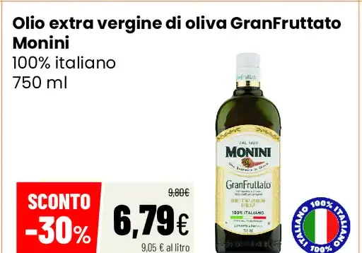 Olio extra vergine di oliva GranFruttato Monini