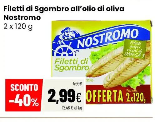 Filetti di sgombro all'olio di oliva Nostromo