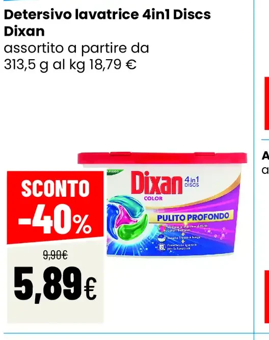 Detersivo lavatrice 4in1 Discs Dixan