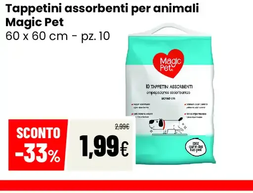 Tappetini assorbenti per animali Magic Pet