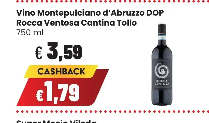 Vino Montepulciano d’Abruzzo DOP Rocca Ventosa