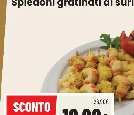 Spiedoni gratinati di surimi