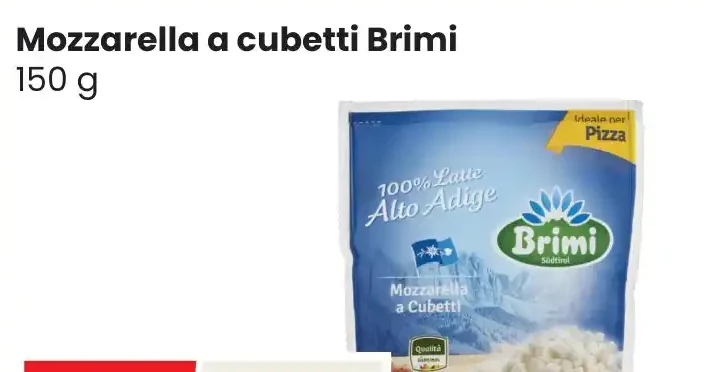 Mozzarella a cubetti Brimi