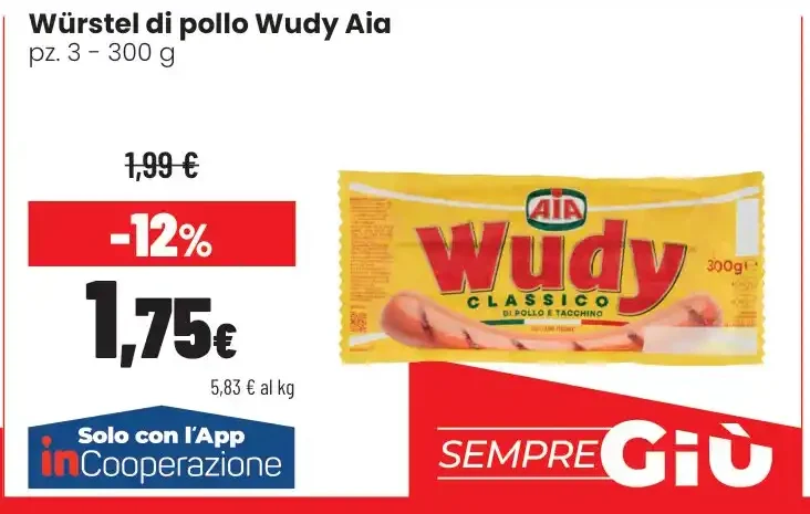 Würstel di pollo Wudy Aia