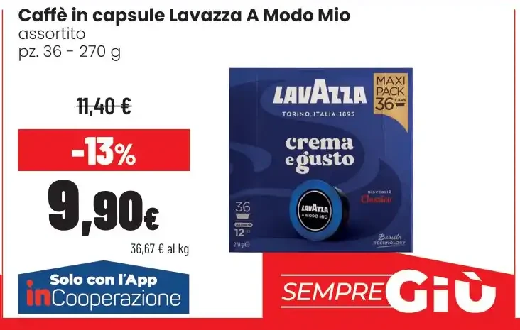 Caffè in capsule Lavazza A Modo Mio
