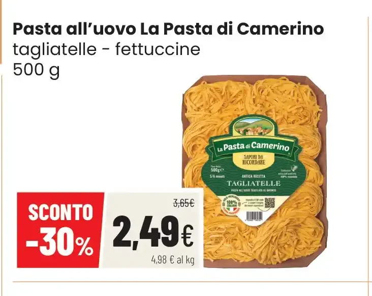 Pasta all’uovo La Pasta di Camerino