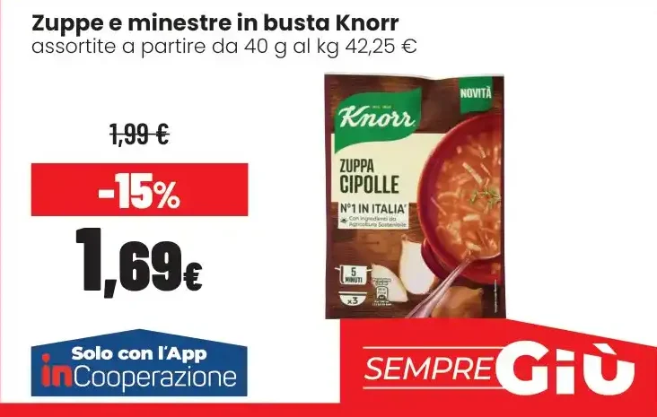 Zuppe e minestre in busta Knorr