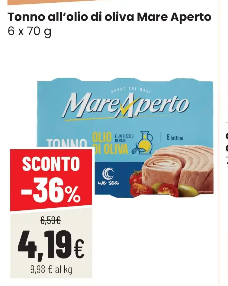 Tonno all'olio di oliva Mare Aperto