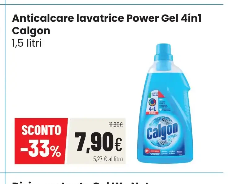 Anticalcare lavatrice Power Gel 4in1 Calgon