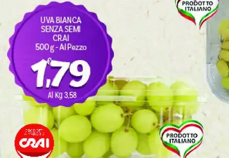 Uva bianca senza semi