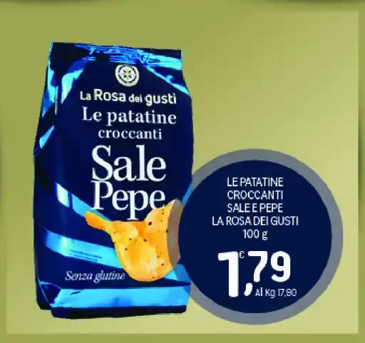Patatine croccanti sale e pepe La Rosa dei Gusti
